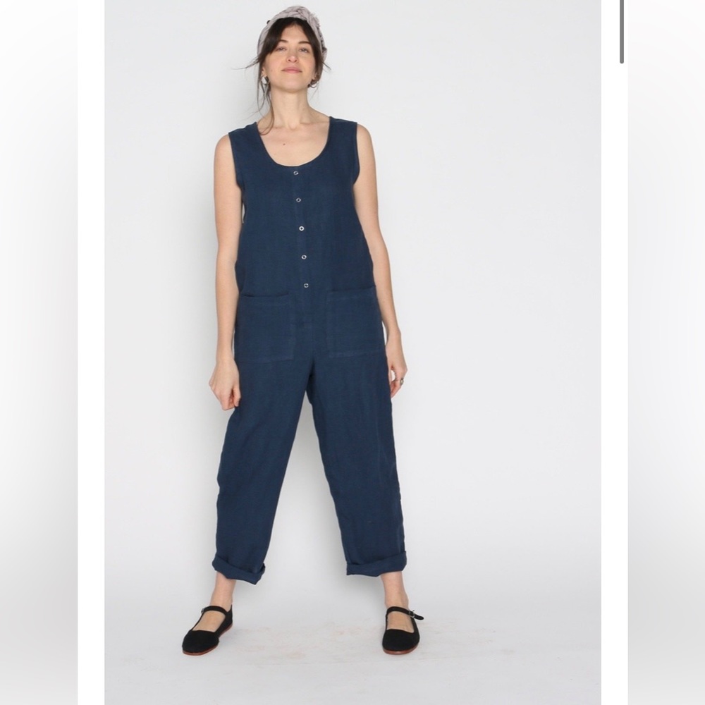 Conscious Clothing linen Surplus Jumpsuit made in US